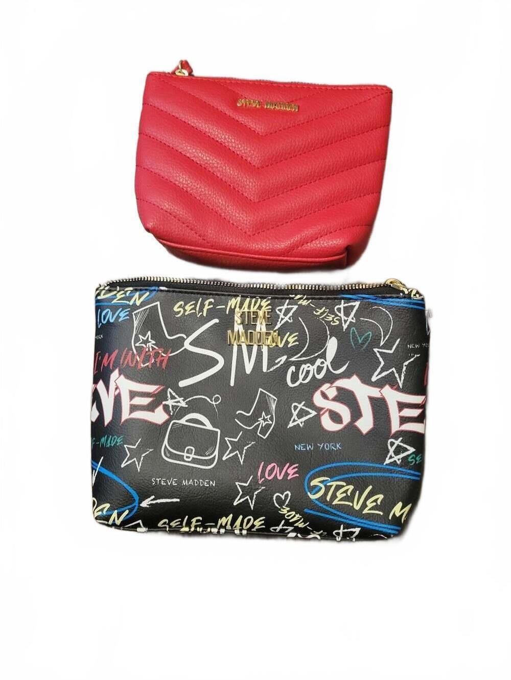 Steve Madden makeup travel pouch bag bundle